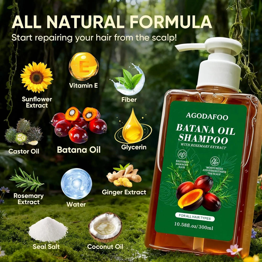 Champú de Aceite de Batana y Romero para Reparación Capilar